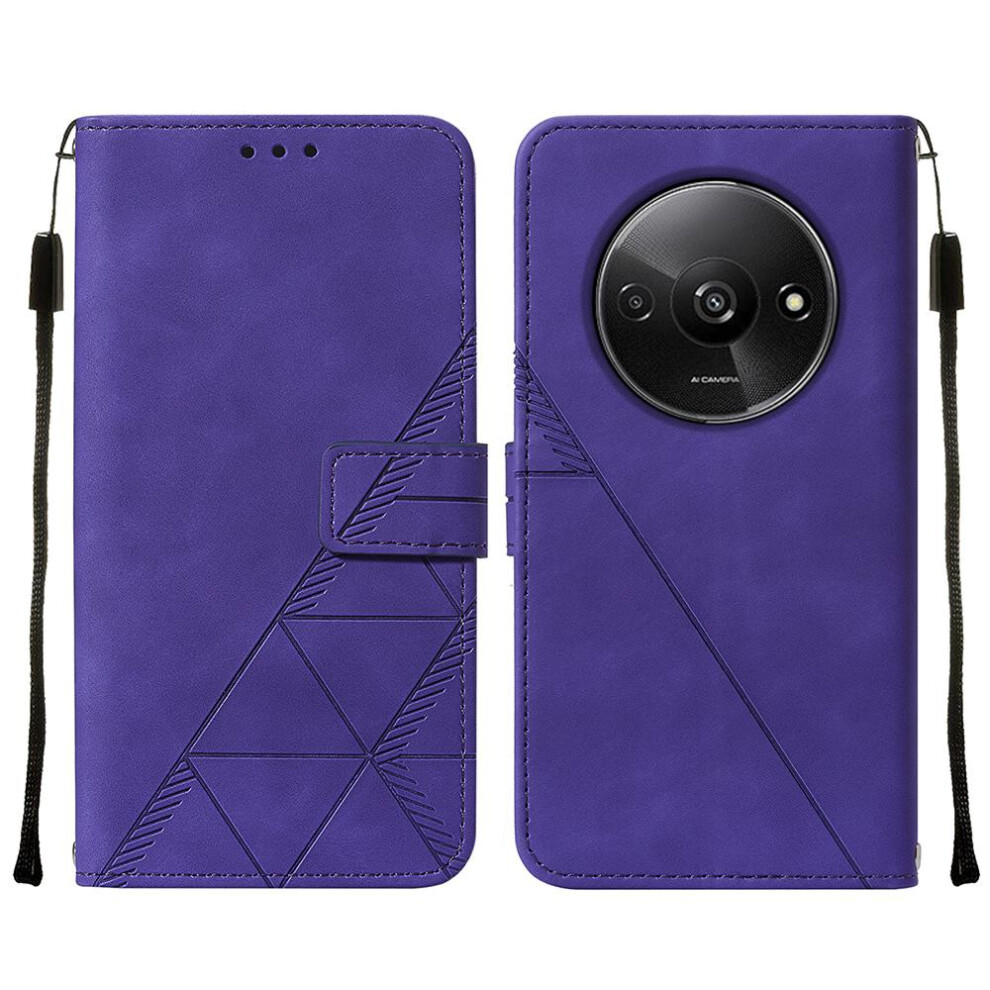 (Purple) Case For Xiaomi Redmi A3 Wallet Cover Flip Folio Book Protective Credit Card Holder Pu Leather Purple 764762685607