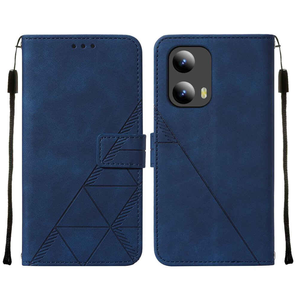 (Blue) Case For Motorola MOTO G 5G 2024 PU Leather Flip Folio Book Protective Credit Card Holder Wallet Cover