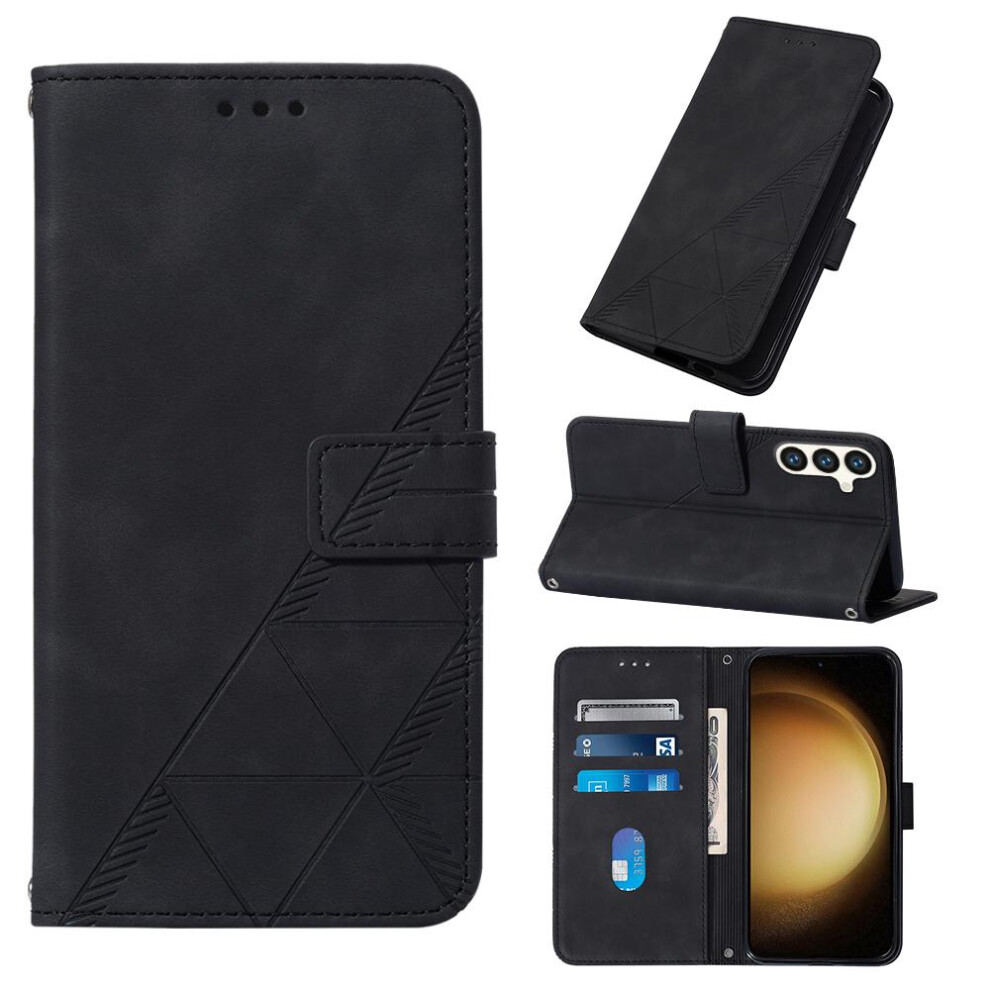 (Purple) Case For Samsung Galaxy S24 5G Flip Folio Book Protective Wallet Cover Credit Card Holder Pu Leather Purple 764762686383