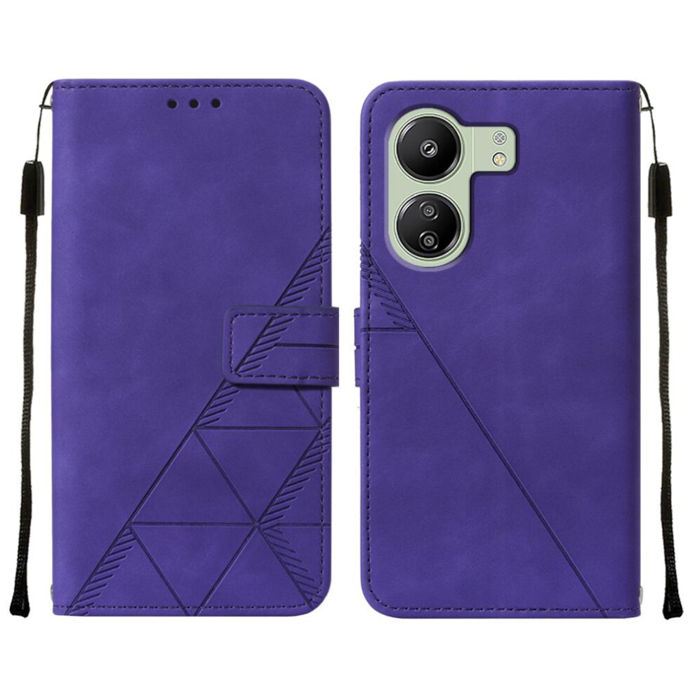 (Purple) Case For Xiaomi Redmi 13C 4G Pu Leather Credit Card Holder Wallet Cover Flip Folio Book Protective Purple 764762686444