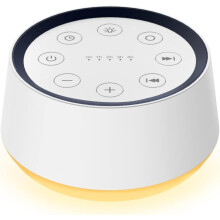 (White) Soothing sounds and 12 colors of glow-in-the-dark effects Adult White Noise Machine Infant White Noise Machine Child Sleep Machine Memory function