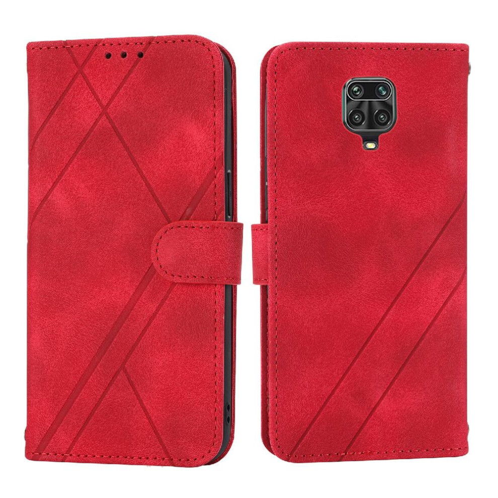 (Red) Filp Case For Xiaomi Mi Note 9 Pro 4G Hand Wallet Pu Leather Cover Credit Card Holder Wrist Strap Kickstand Red 764762688400