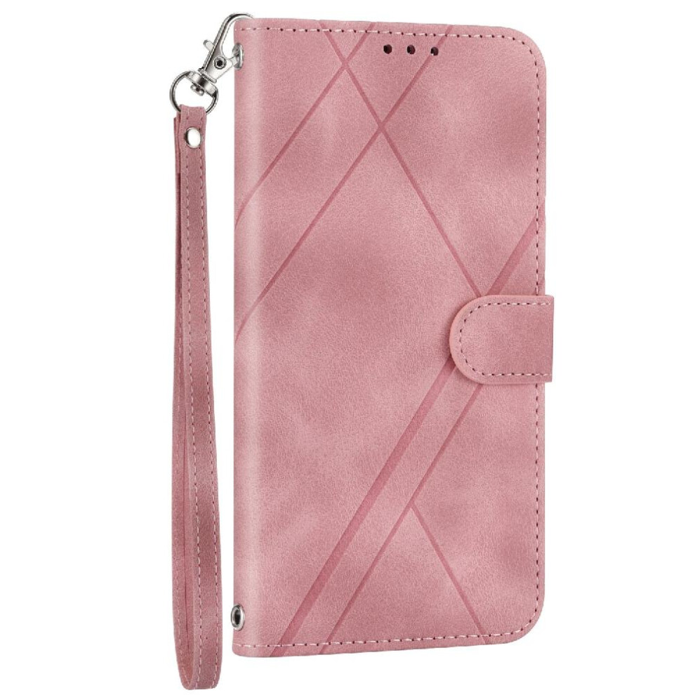 (Pink) Filp Case For Xiaomi Redmi Note 9S Kickstand Wrist Strap Pu Leather Cover Hand Wallet Credit Card Holder Pink 764762688448