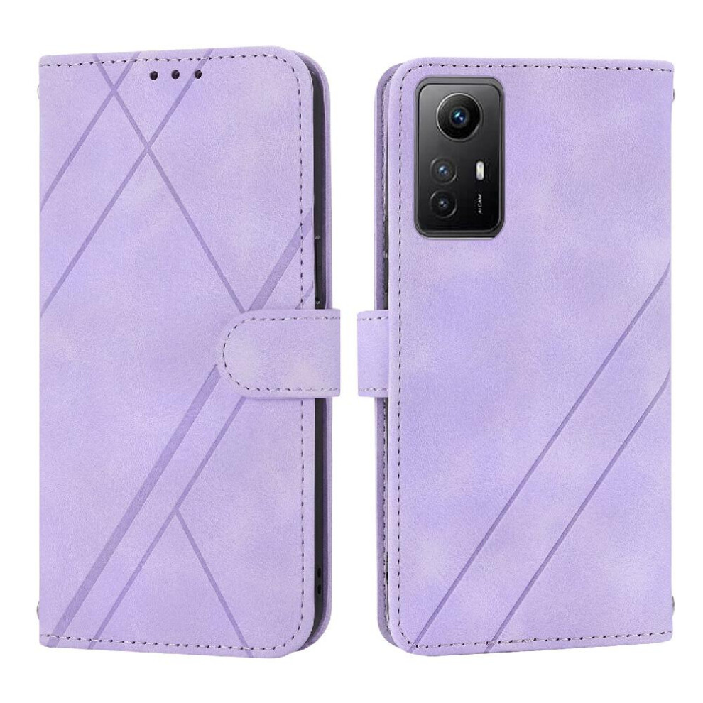(Purple) Filp Case For Xiaomi Redmi Note 12S 4G Pu Leather Cover Wrist Strap Hand Wallet Credit Card Holder Kickstand Purple 764762688981