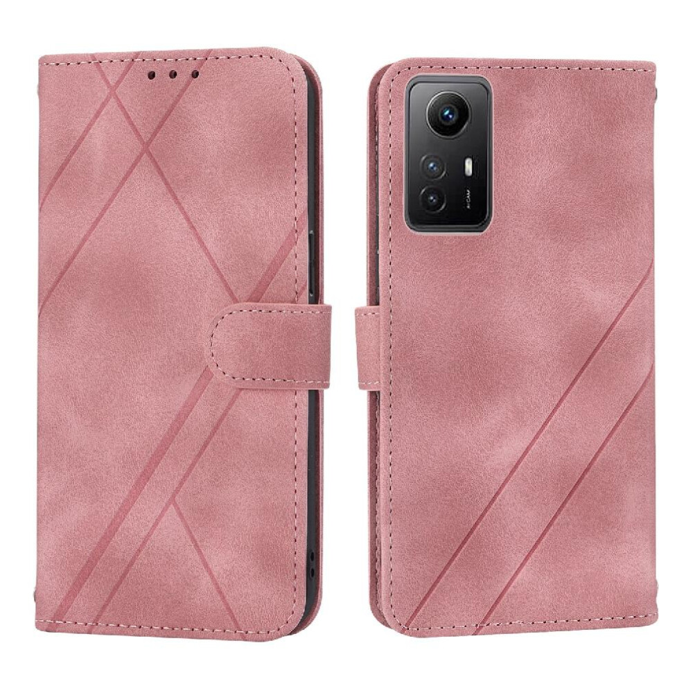 (Pink) Filp Case For Xiaomi Redmi Note 12S 4G Pu Leather Cover Wrist Strap Hand Wallet Credit Card Holder Kickstand Pink 764762688998