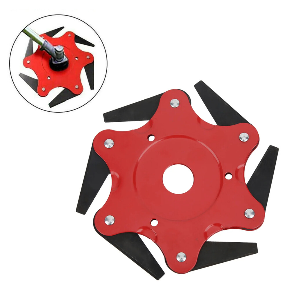 6 Teeth Trimmer Head Steel Blades Razors Lawn Mower Garden Grass Eater Brush Cutter Garden Tool