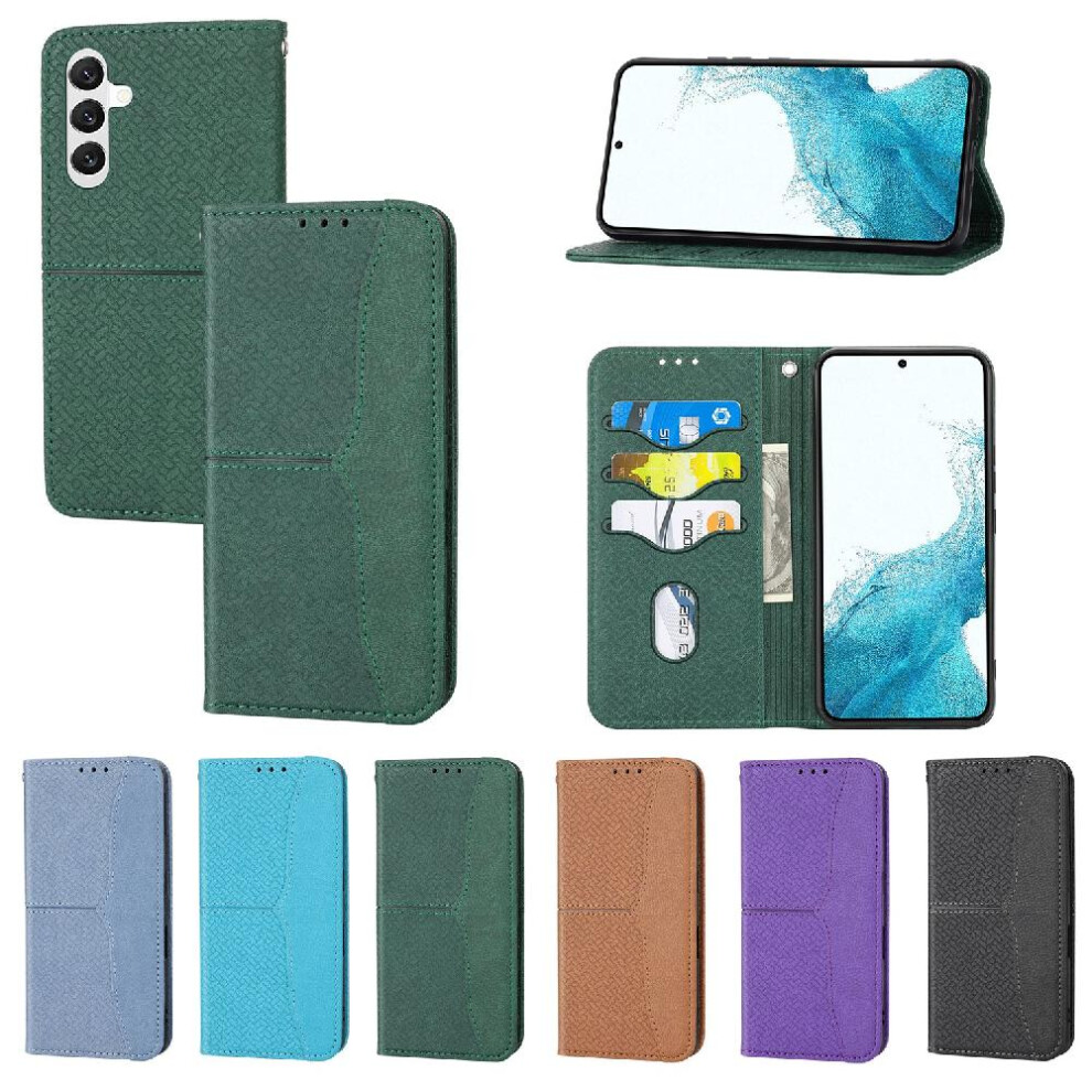 (Green) Case For Samsung Galaxy A34 5G Credit Card Holder Pu Leather Cover Flip Folio Book Hand Wallet Green 764762693138