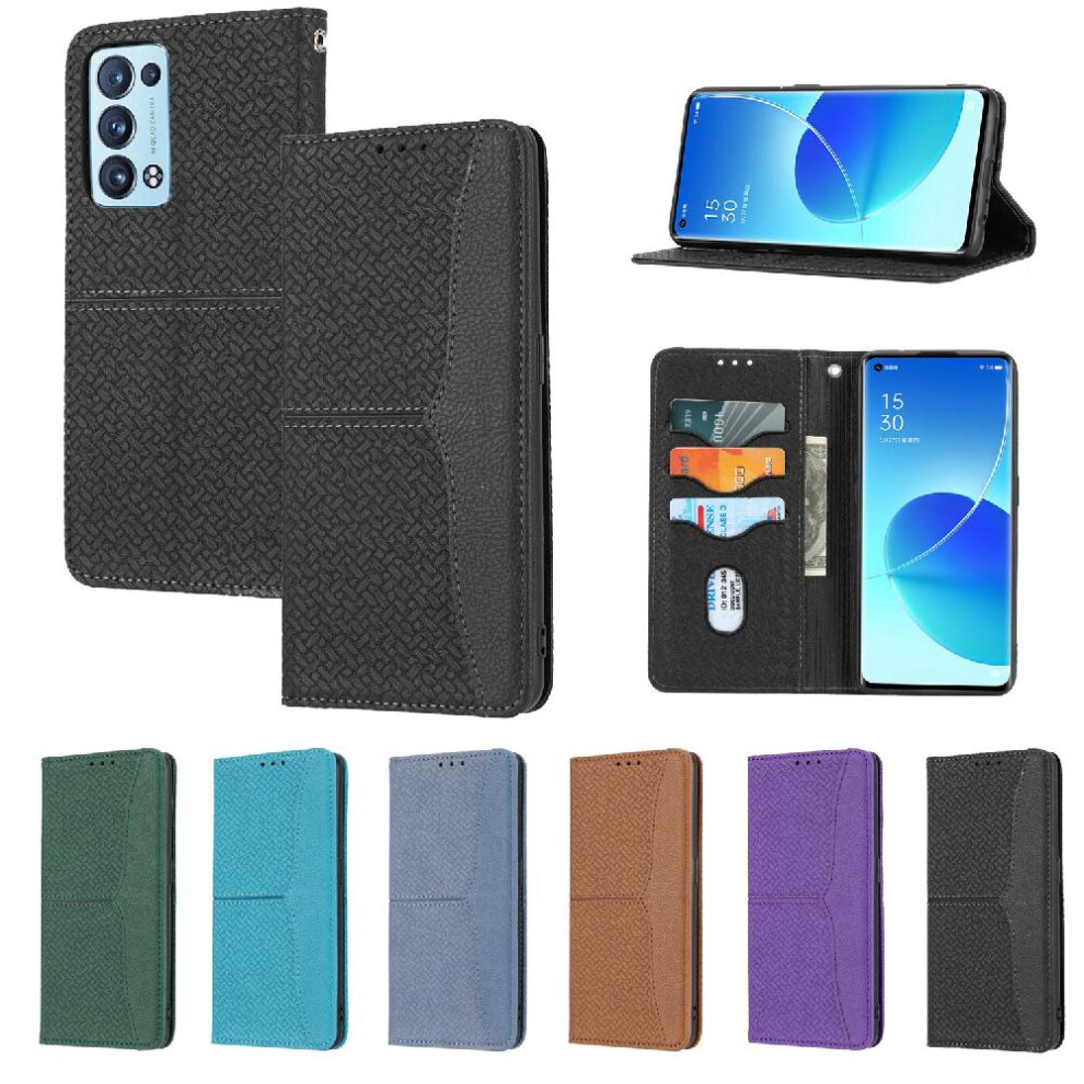 (Black) Case For Oppo A93 5G/A74 5G/A54 5G/A93s Flip Folio Book Pu Leather Cover Credit Card Holder Hand Wallet Black 764762695279