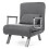 3-in-1 Folding Single Sofa Bed Chair Modern Fabric Lounge Sleeper 1