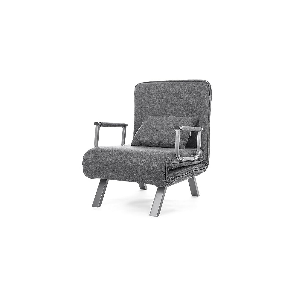 3-in-1 Folding Single Sofa Bed Chair Modern Fabric Lounge Sleeper
