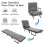 3-in-1 Folding Single Sofa Bed Chair Modern Fabric Lounge Sleeper 4