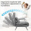 3-in-1 Folding Single Sofa Bed Chair Modern Fabric Lounge Sleeper 5