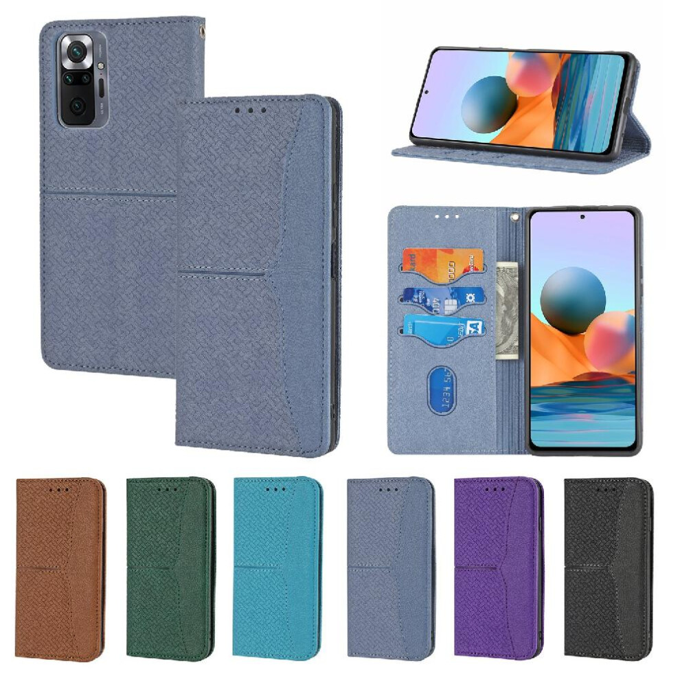 ( ) Case For Xiaomi Redmi 10 Credit Card Holder Hand Wallet Pu Leather Cover Flip Folio Book Gray 764762699840