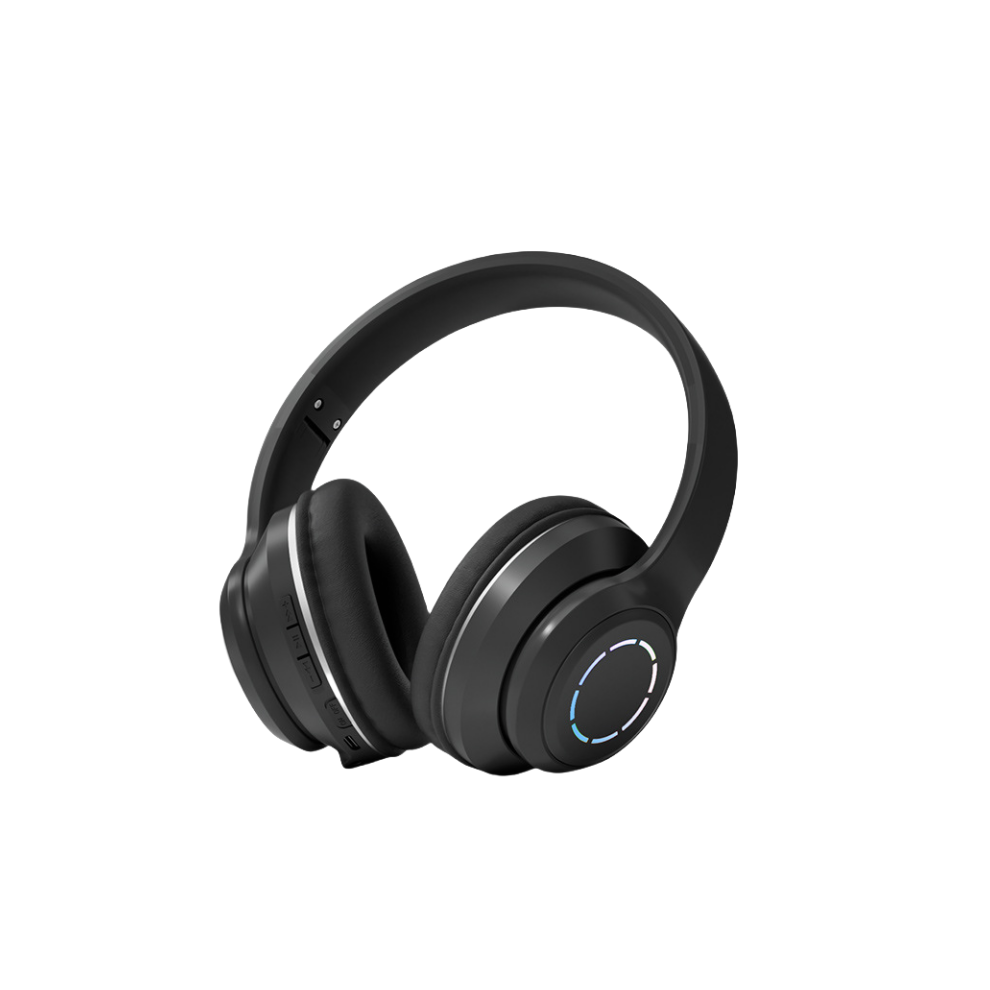 () Music Headset Gradient Bluetooth Headphone Wireless Led Gamer Earphone Kids Black/Light 6292610177690