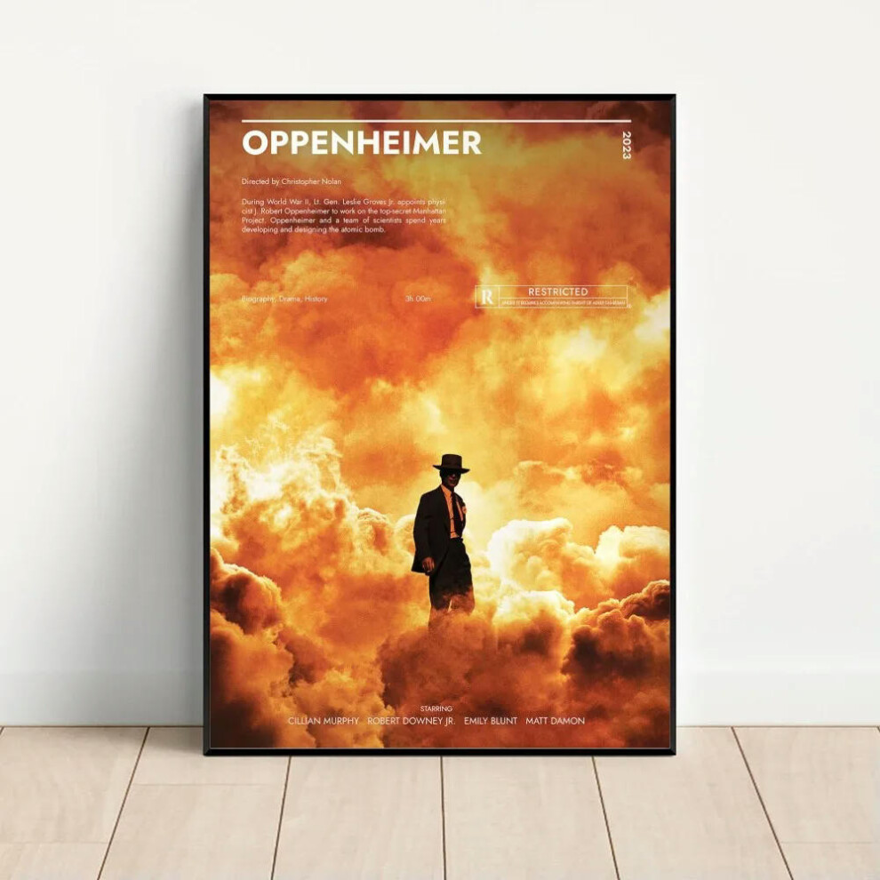 (z8, 50x70cm) 2023 Oppenheimer Poster Kraft Club Bar Paper Vintage Poster Wall Art Painting Bedroom Study Stickers