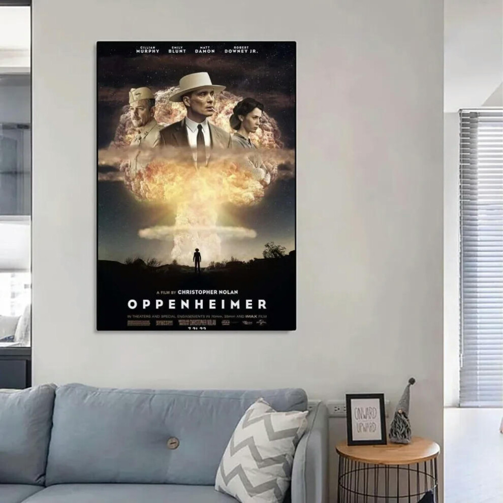 (z11, 40x50cm) Movie Oppenheimer Poster No Framed Poster Kraft Club Bar Paper Vintage Poster Wall Art Painting Bedroom Study Stickers