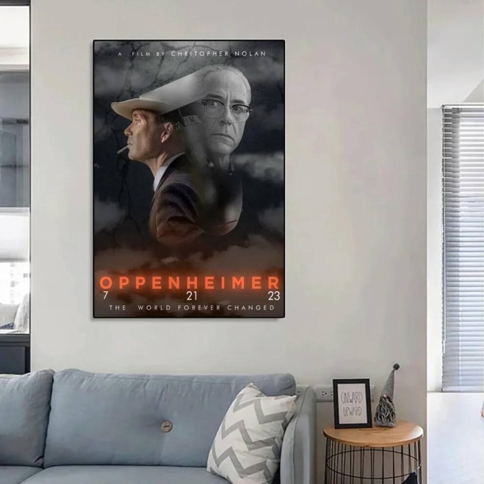 (z4, 30x45cm) Movie Oppenheimer Poster No Framed Poster Kraft Club Bar Paper Vintage Poster Wall Art Painting Bedroom Study Stickers