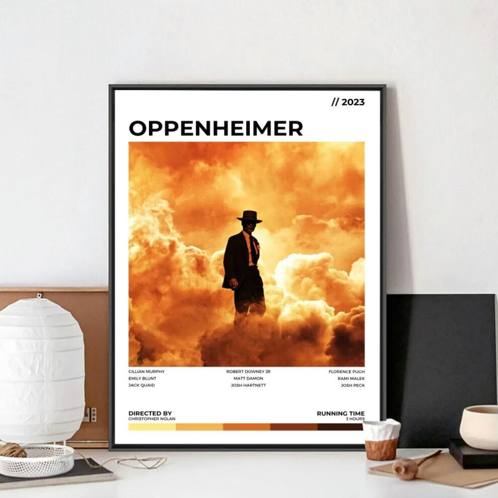 (z10, 10x15cm) Movie Oppenheimer Poster No Framed Poster Kraft Club Bar Paper Vintage Poster Wall Art Painting Bedroom Study Stickers