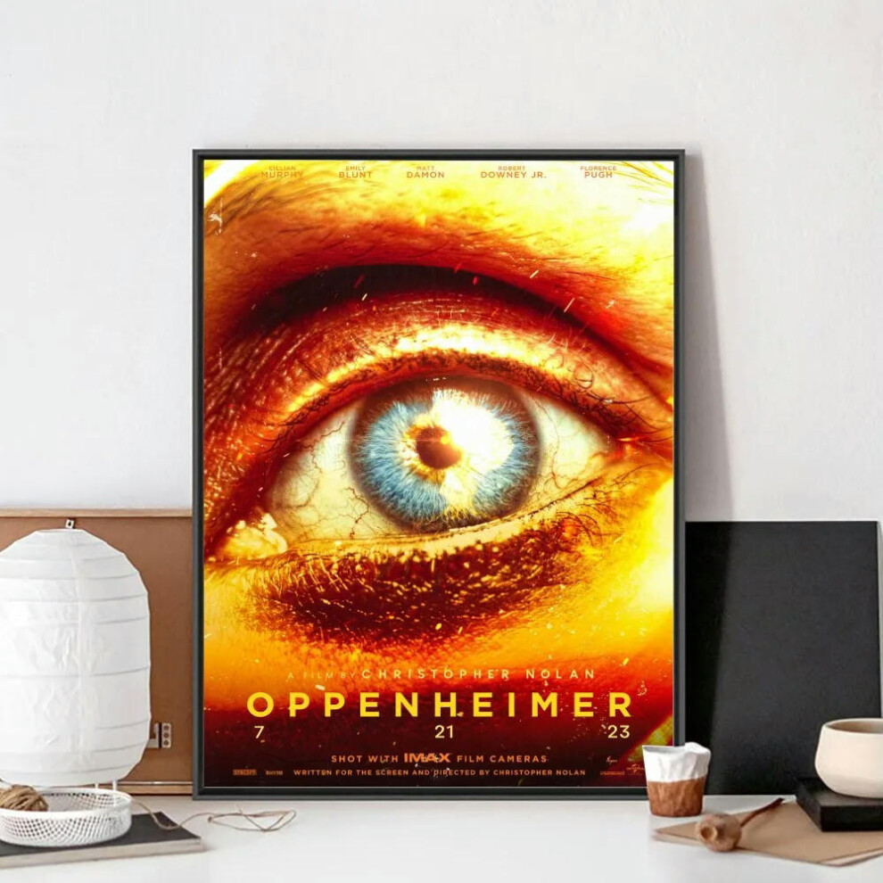 (z6, 21x30cm) Movie Oppenheimer Poster No Framed Poster Kraft Club Bar Paper Vintage Poster Wall Art Painting Bedroom Study Stickers