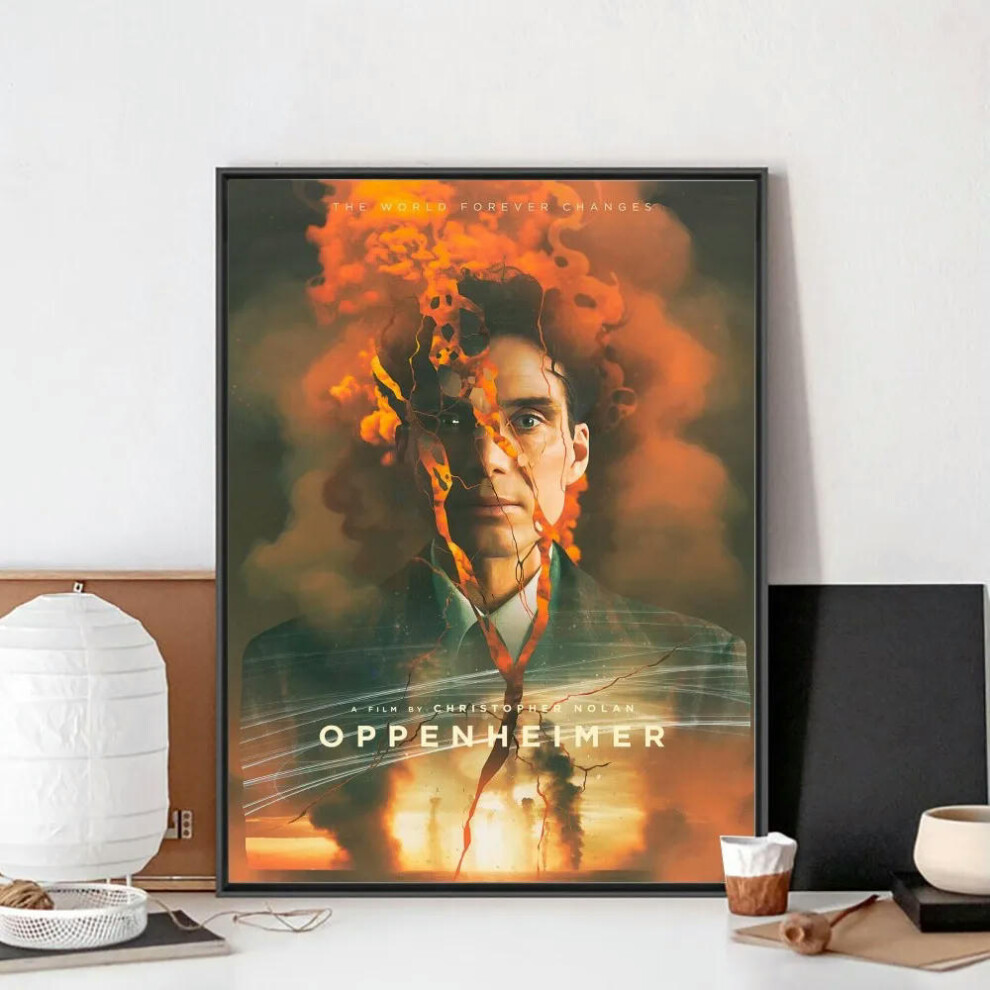 (z3, 40x50cm) Movie Oppenheimer Poster No Framed Poster Kraft Club Bar Paper Vintage Poster Wall Art Painting Bedroom Study Stickers