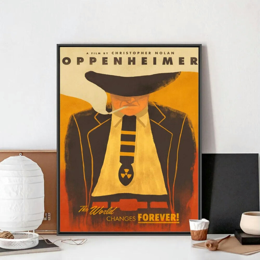 (z2, 30x45cm) Movie Oppenheimer Poster No Framed Poster Kraft Club Bar Paper Vintage Poster Wall Art Painting Bedroom Study Stickers