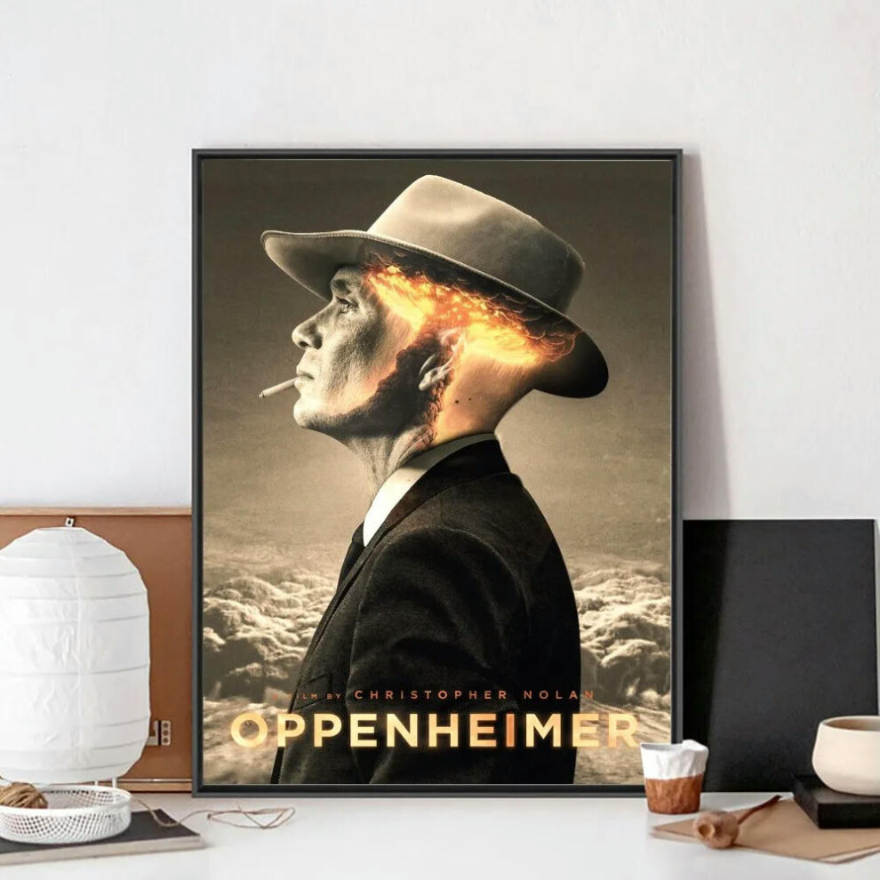 (z1, 50x70cm) Movie Oppenheimer Poster No Framed Poster Kraft Club Bar Paper Vintage Poster Wall Art Painting Bedroom Study Stickers