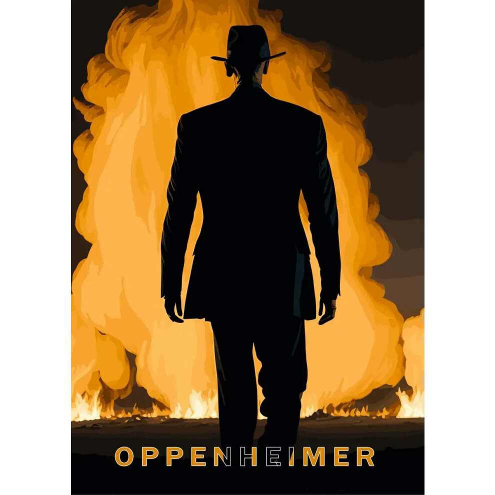 (50x70cm Unframed, 8) Oppenheimer Biography Movie Posters and Prints Modern Movie Cover Canvas Painting Wall Art  Picture for Living Room Office Decor