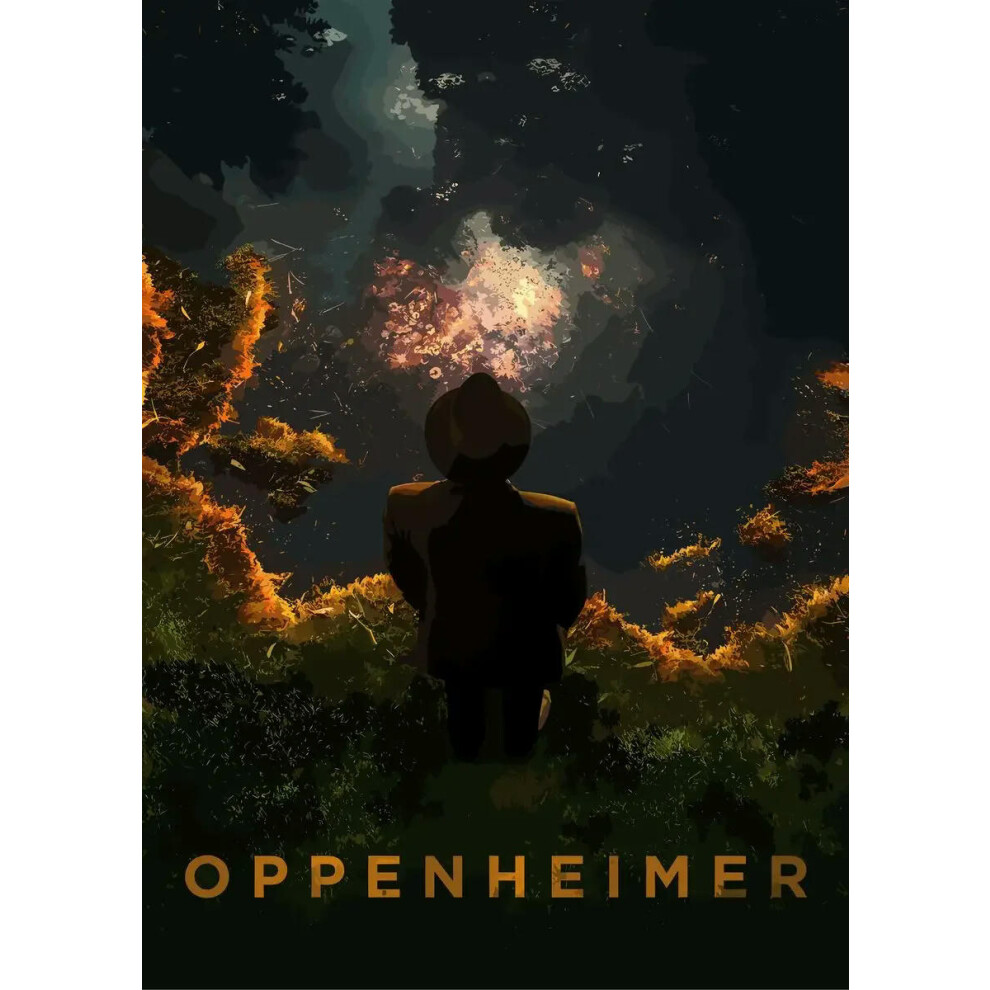 (20X30cm Unframed, 6) Oppenheimer Biography Movie Posters and Prints Modern Movie Cover Canvas Painting Wall Art  Picture for Living Room Office Decor