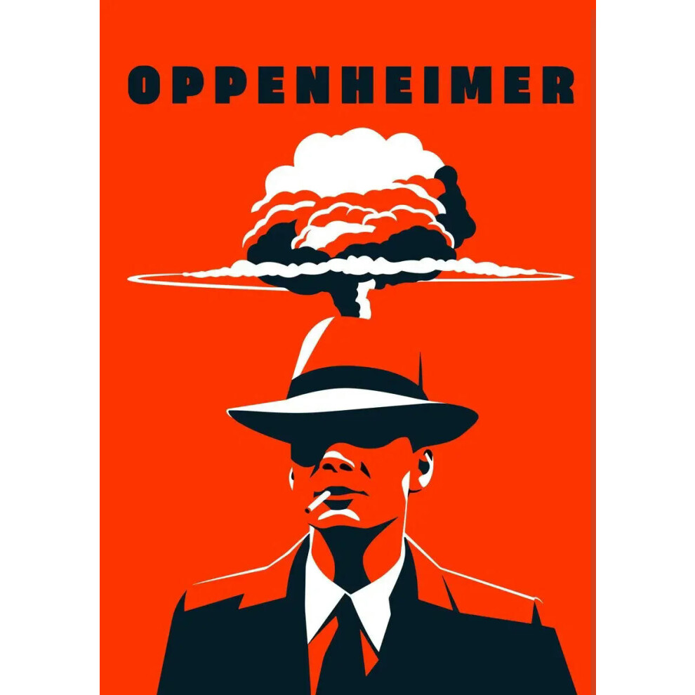 (20X30cm Unframed, 4) Oppenheimer Biography Movie Posters and Prints Modern Movie Cover Canvas Painting Wall Art  Picture for Living Room Office Decor