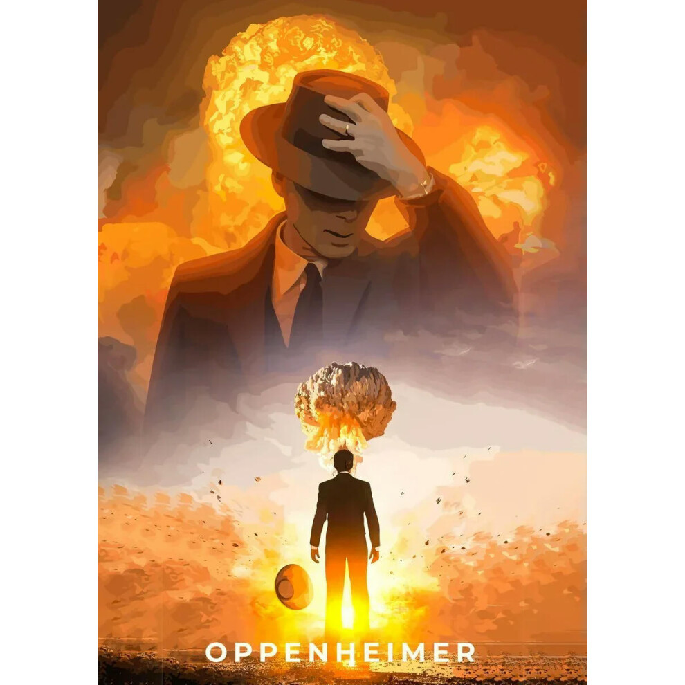 (20X30cm Unframed, 19) Oppenheimer Biography Movie Posters and Prints Modern Movie Cover Canvas Painting Wall Art  Picture for Living Room Office Deco