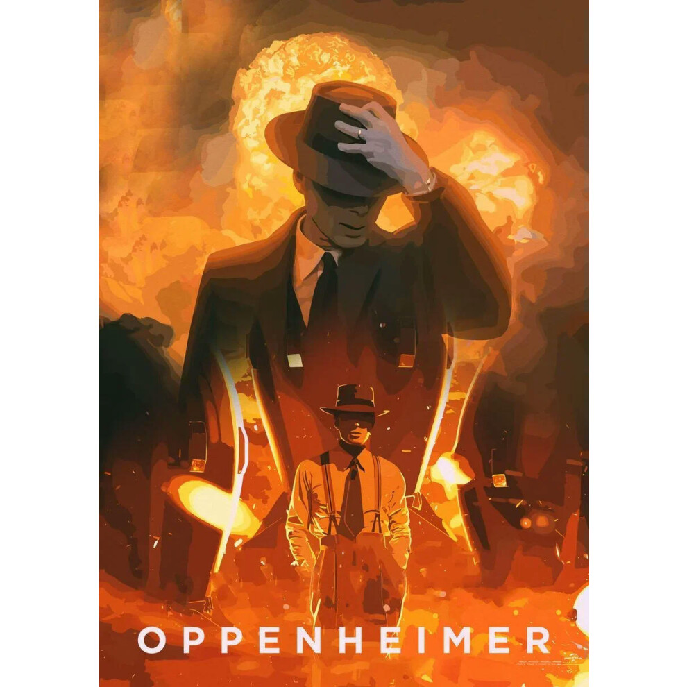 (20X30cm Unframed, 20) Oppenheimer Biography Movie Posters and Prints Modern Movie Cover Canvas Painting Wall Art  Picture for Living Room Office Deco