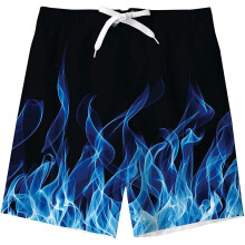 (Colorful6, 11-12 Years Plus) Boys Swimming Trunks Kids Summer 3d Print Swim Shorts Funky Uv Protection Quick Dry Loose Beach Shorts With Pockets 7-14 Years Raoliang