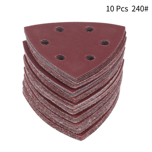 (240Grit) Sanding Triangle Pads Assorted Sandpaper For Multi Tool Oscillating Loop Durable
