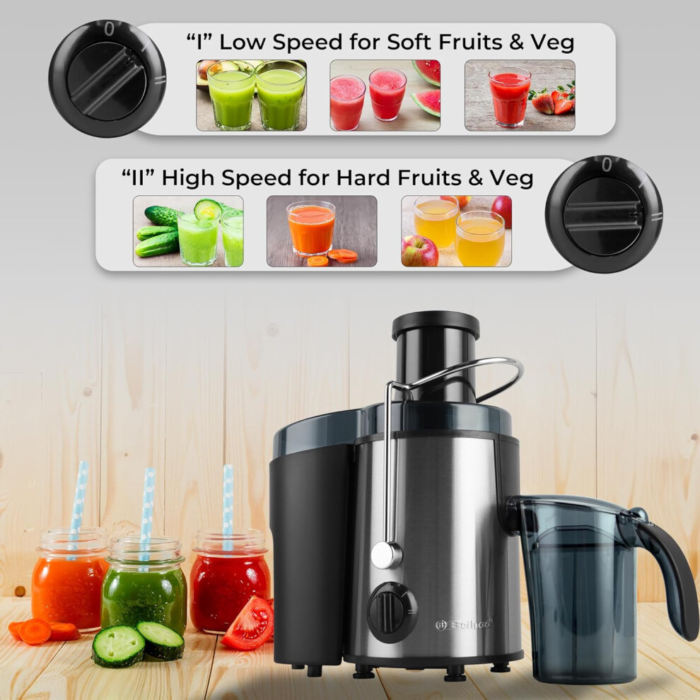 Juice Extractor Whole Fruit & Vegetable Juicer Sturdy Housing 500W