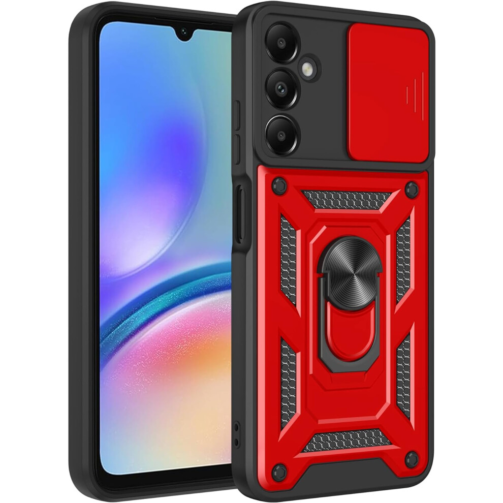 (Red) Samsung Galaxy A05s D Layer Shockproof Phone Cover Red 5056298020270