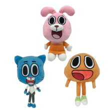 (3PC(A+B+C)) 1-3PC 25cm The Amazing World of Gumball Darwin Plush Doll Soft Plush Dolls Toy
