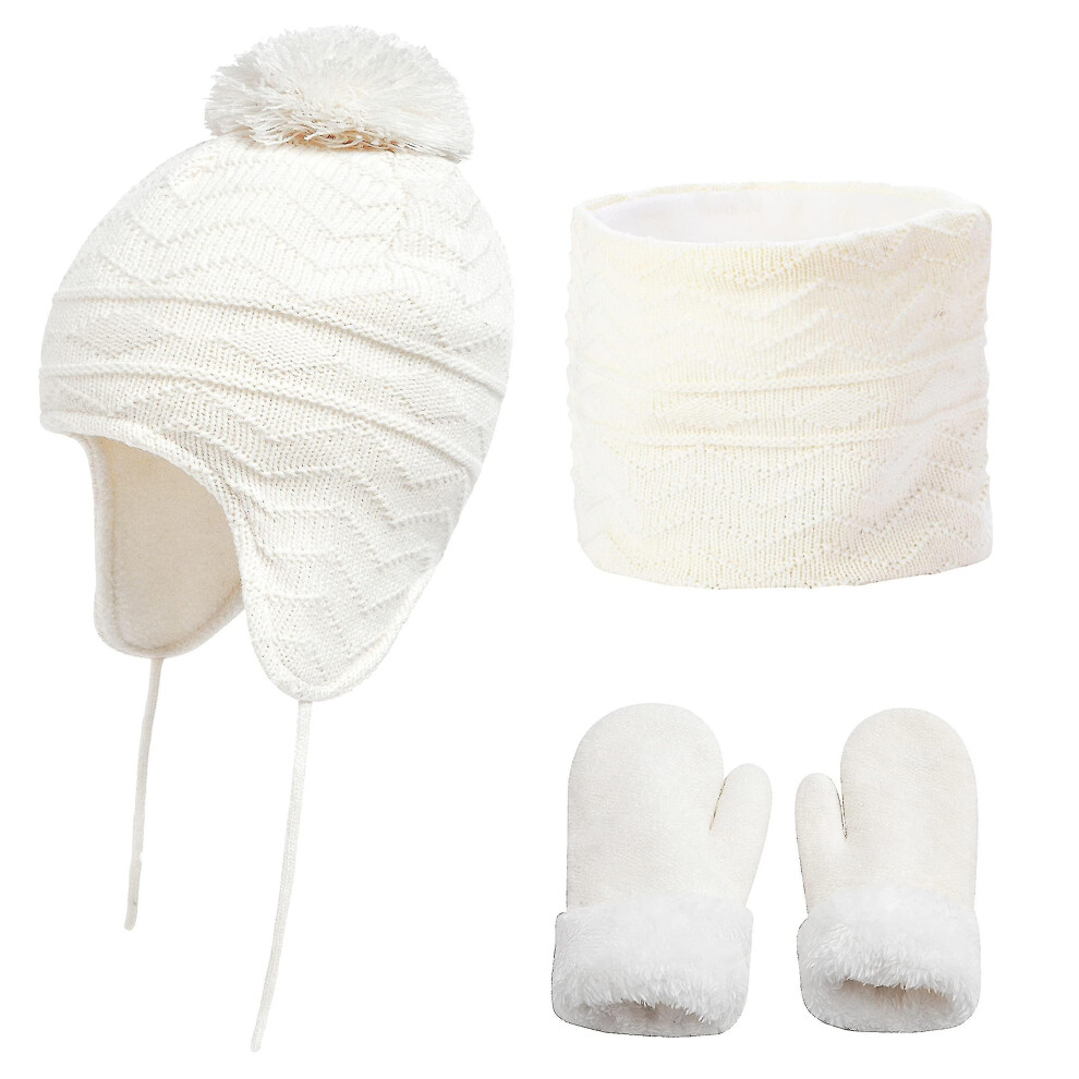 Children's Winter Hat, Gloves, Scarf, Earflap Hat, Knitted Hat, Baby Hat, Neck Warmer, Round Scarf For 1-6 Years