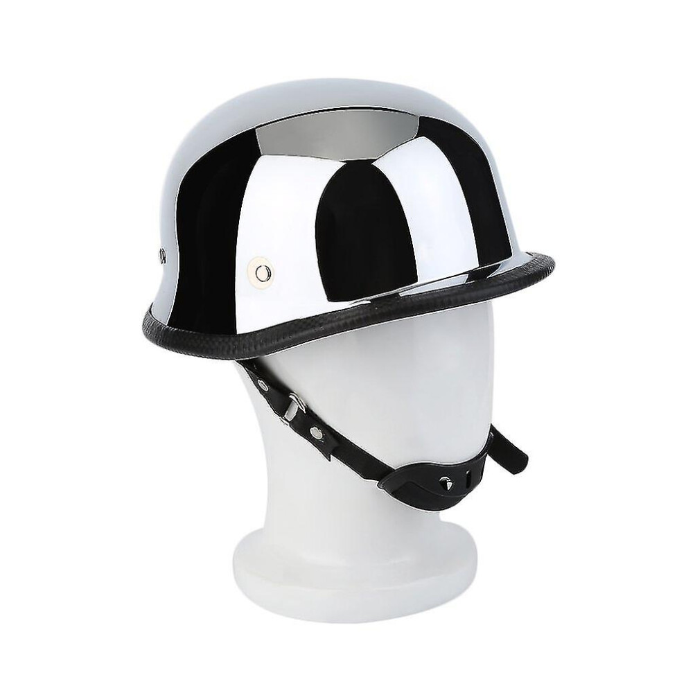 Electroplating Vintage Motorcycle Cruiser Helmet Half Face German Helmet Light 9158807398675