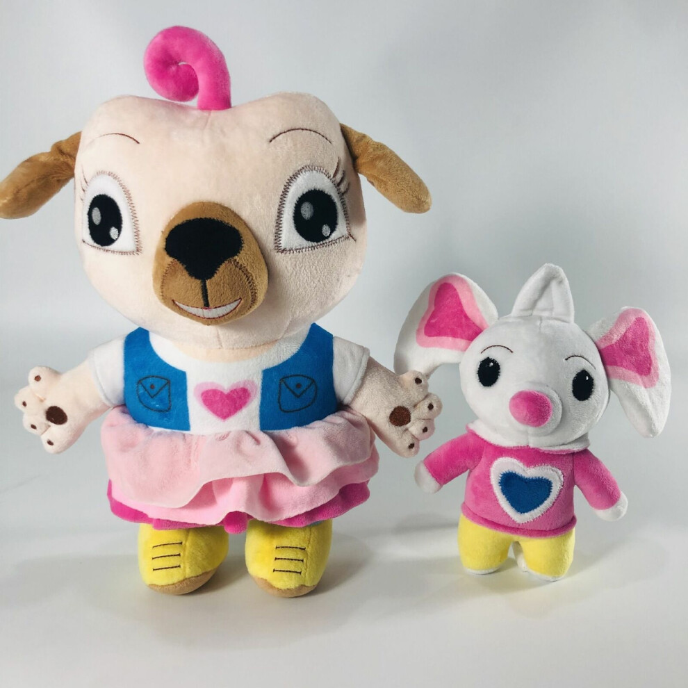 (2PCS) 2PCS Chip And Potato Pug And Mouse Plush Stuffed Animal Toy Kids Bedtime Gift