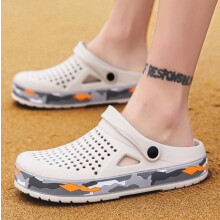 (White  , EU 44/Women UK 11/Men UK10) Mens Croc Adult Comfy Slip On Casual Clogs Beach Shoes Sandals Slippers
