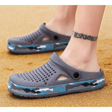 (Grey , EU 45/Women UK 12/Men UK11) Mens Croc Adult Comfy Slip On Casual Clogs Beach Shoes Sandals Slippers
