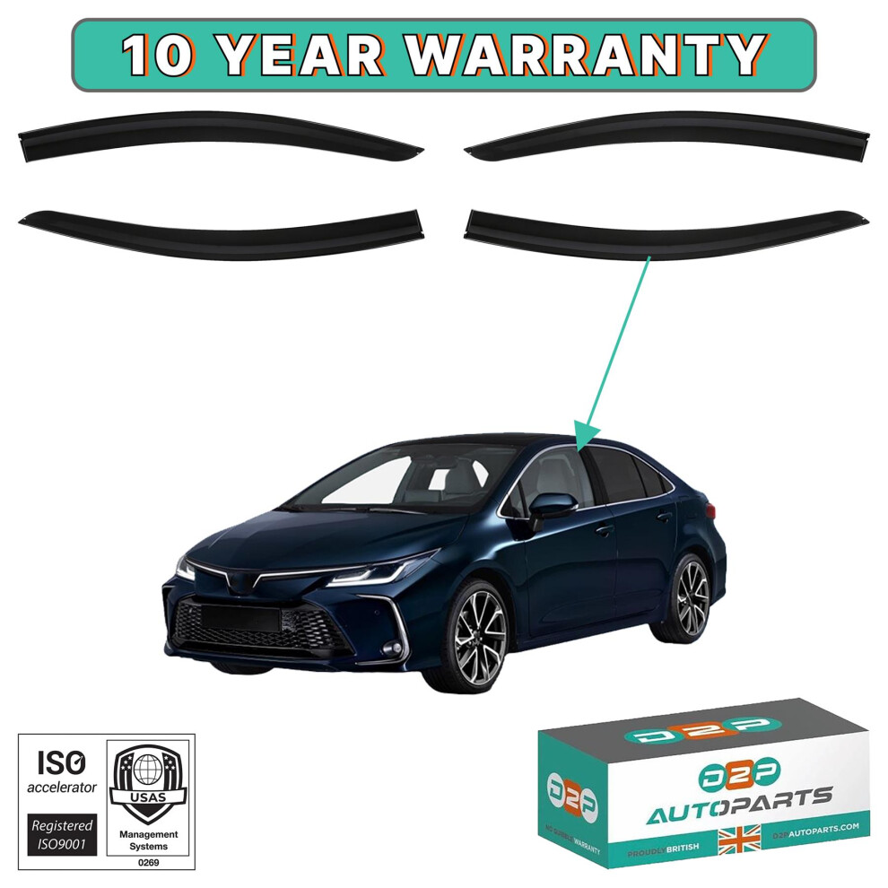4Pcs Of Front Wind Deflectors For Toyota Corolla Sd E210 (2019) 7047200P 5060520802176