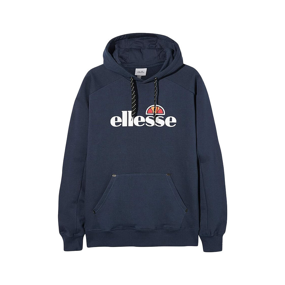 New Ellesse Men's (Navy, M) Pullover Hoodie Fleece Top Sweatshirt Blue