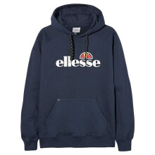 (Navy, S) ELLESSE Mens Pullover Hoodie Fleece Top Sweatshirt