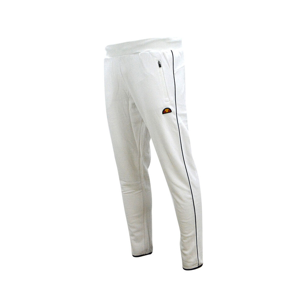 (White, L) ELLESSE SIMONO Mens Joggers Fleece Gym Sweatpants