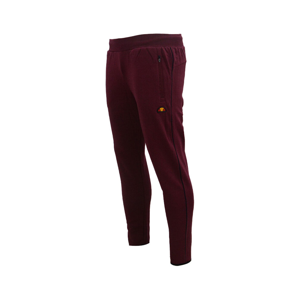 (Maroon, M) ELLESSE SIMONO Mens Joggers Fleece Gym Sweatpants