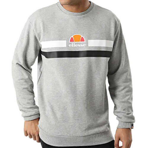 Ellesse (Grey and Black, S) ELLESSE PRELLA Mens Sweatshirt Pullover Jumper