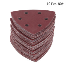 (80Grit) Triangle Sanding Pads Assorted Sandpaper For Multi Tool Oscillating Loop Durable
