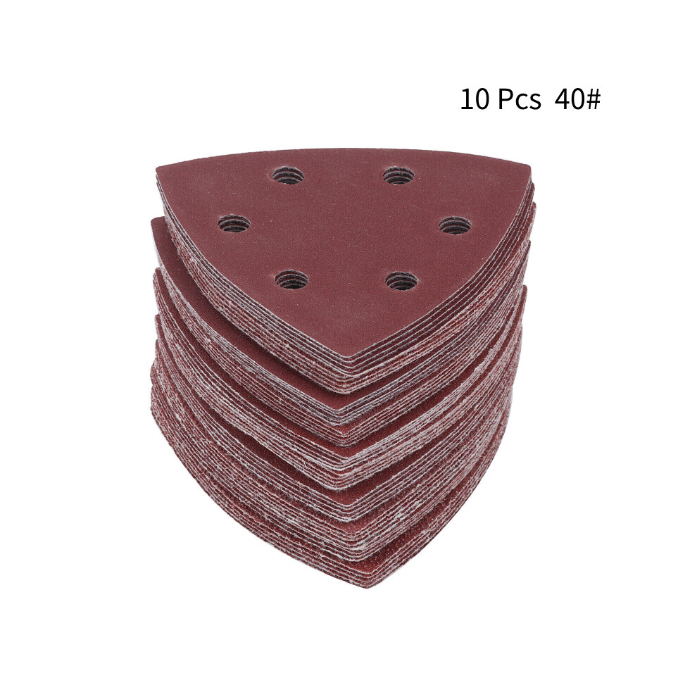 (40Grit) Triangle Sanding Pads Assorted Sandpaper For Multi Tool Oscillating Loop Durable