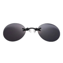 (Black) Mini Rimless Mirror Sunglasses Matrix Morpheus Style UV400